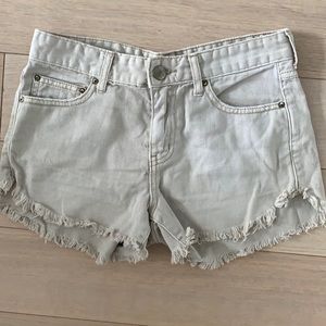 Free People Tan Jean Shorts